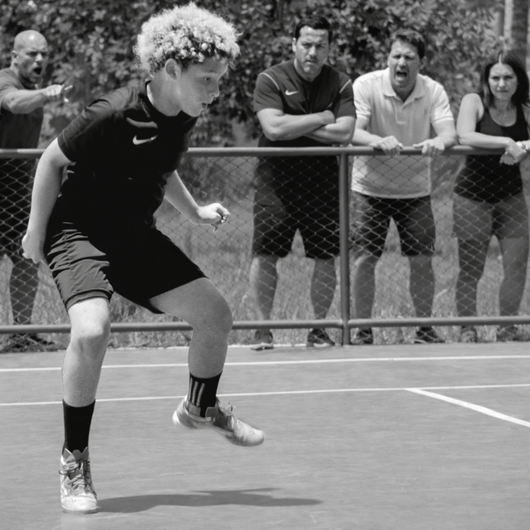 Criança no talento no futebol infantil sob pressão emocional em ambiente esportivo